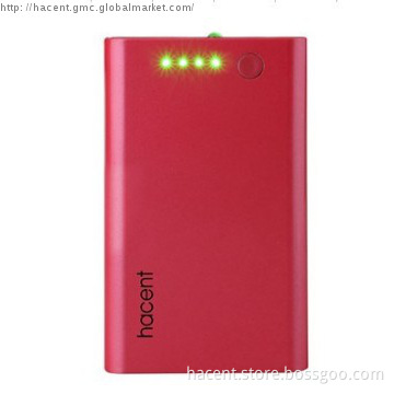 6000mah slim size power bank with glossy finished surface